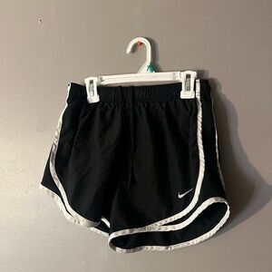 Nike Black and White Athletic Shorts with Elastic Waistband